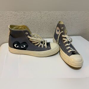 Converse Comme des Garçons PLAY x Chuck High Tops Grey men’s 7/ women’s 9
